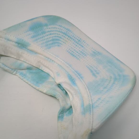 UltraClub Sun Visor Cap Blue One Size Adjustable Classic Cut Tie Dye Blank - Picture 8 of 9